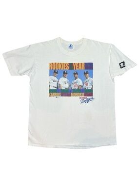 Vintage 90s MLB Los Angeles Dodgers Baseball Rookies Of The Year Starter 95 Tee